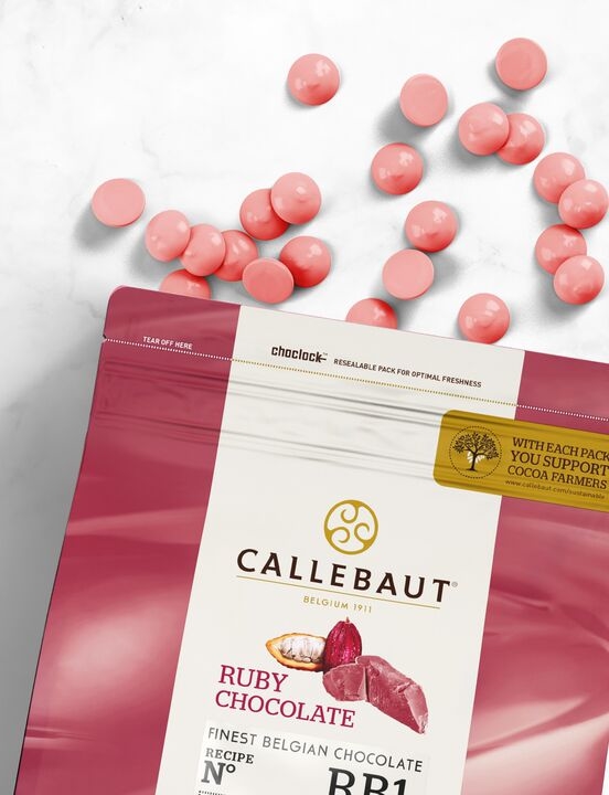 Obrázek k výrobku 20447 - Callebaut  Čokoláda RUBY (250 g)