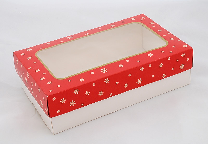 Obrázek k výrobku 21175 - Vianočná krabica na cukrovinky červená (25 x 15 x 7 cm)