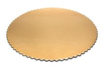 Obrázek k výrobku 10856 - Tác zlatý hrubý vlnka kruh 20 cm (10 ks)
