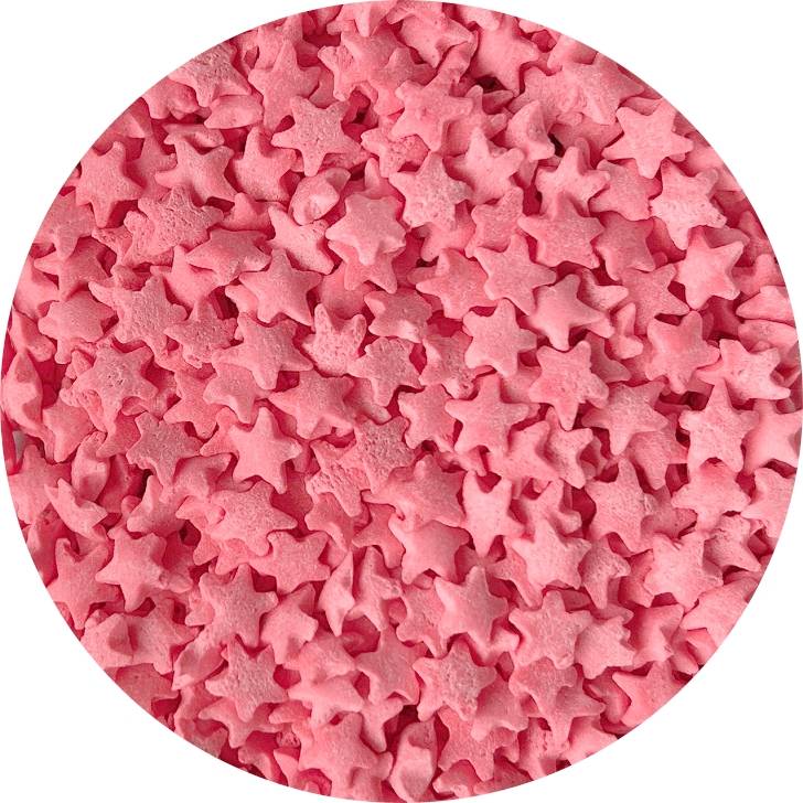 Obrázek k výrobku 25267 - 4Cake Cukrové hviezdičky ružové (60 g)