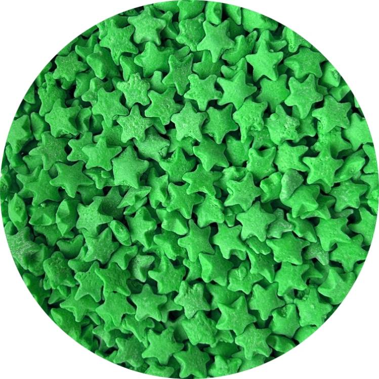 Obrázek k výrobku 25266 - 4Cake Cukrové hviezdičky zelené (60 g)