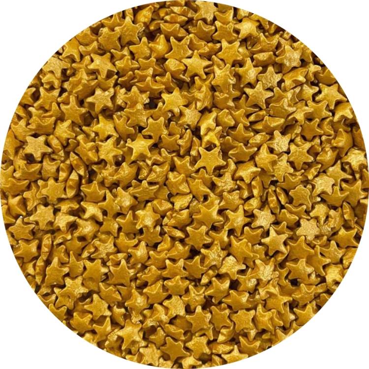 Obrázek k výrobku 25233 - 4Cake Cukrové hviezdičky zlaté (60 g)
