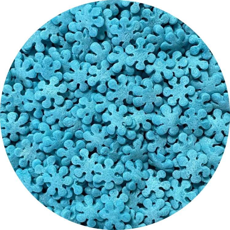 Obrázek k výrobku 25268 - 4Cake Cukrové snehové vločky modré (60 g)
