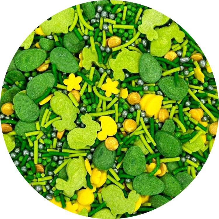 Obrázek k výrobku 26237 - 4Cake Cukrové zdobenie žltej a zelenej Spring Friends (70 g)