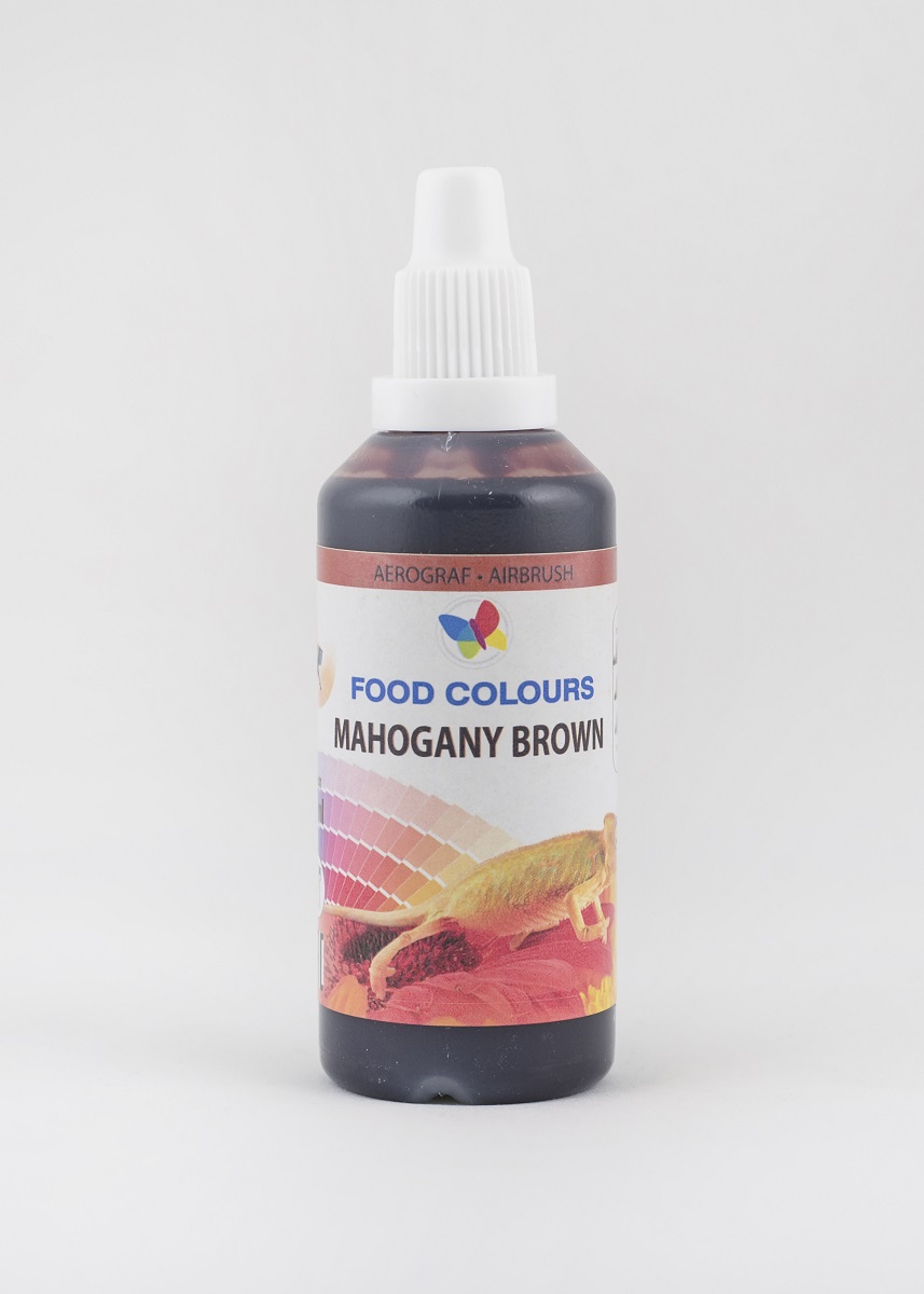 Obrázek k výrobku 14412 - Airbrush barva Food Colours Mahogany Brown (60 ml)