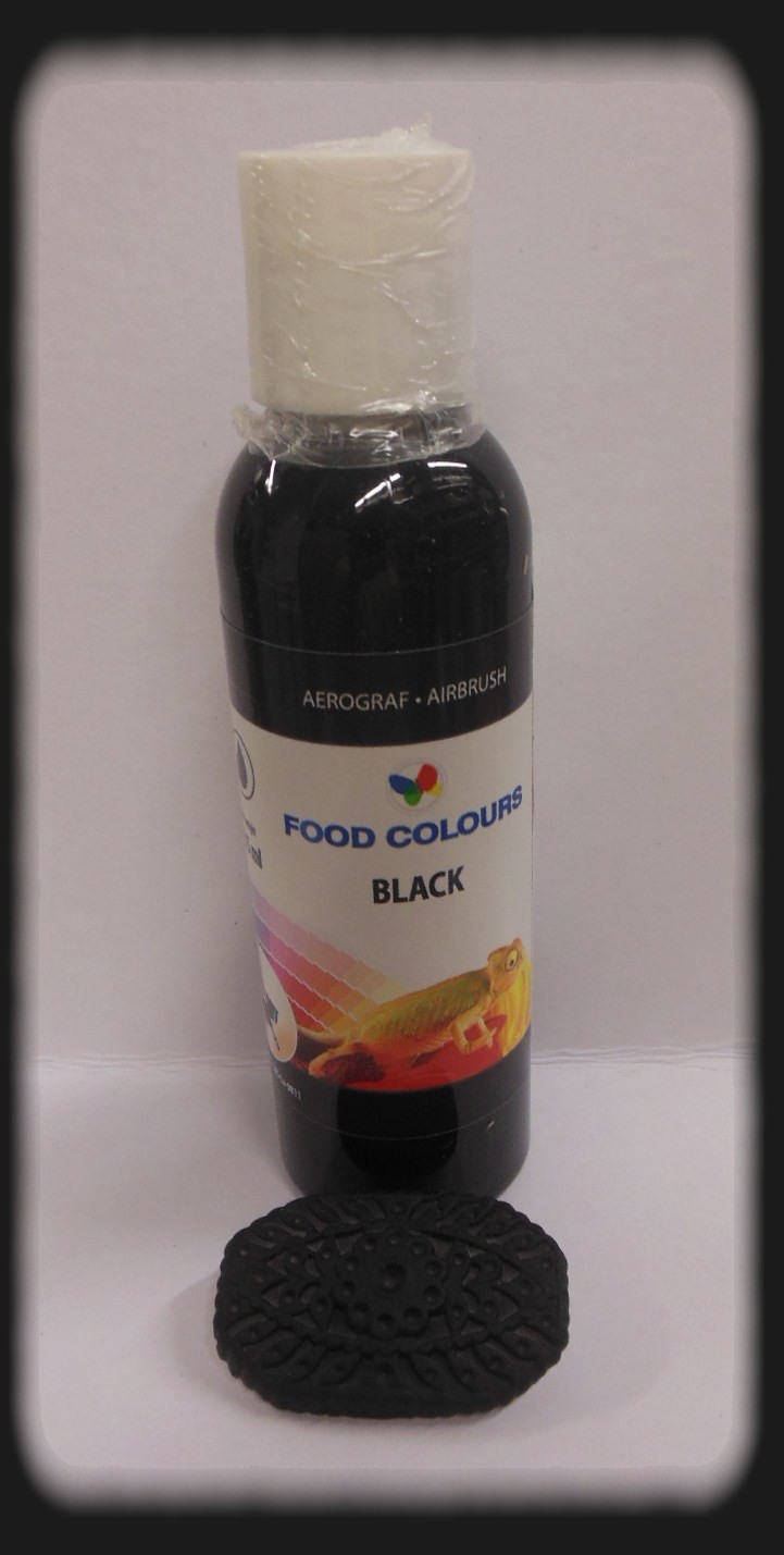 Obrázek k výrobku 16225 - Airbrush farba tekutá Food Colours Black (135ml) Čierna