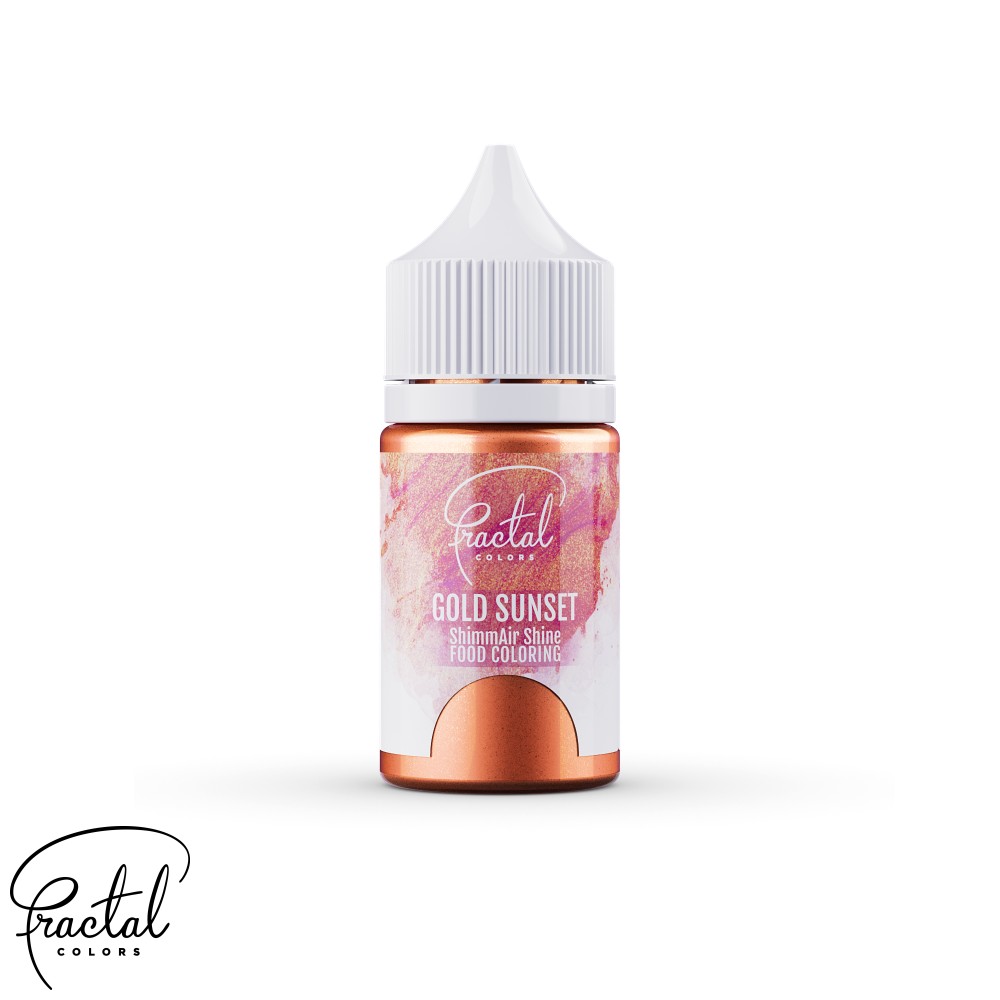 Obrázek k výrobku 17022 - Airbrush perleťová farba tekutá Fractal - Gold Sunset (33 g)