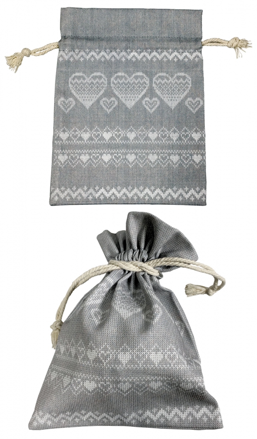 Obrázek k výrobku 20572 - Alvarak bavlnené darčekové vrecúško Srdiečka (1 ks)