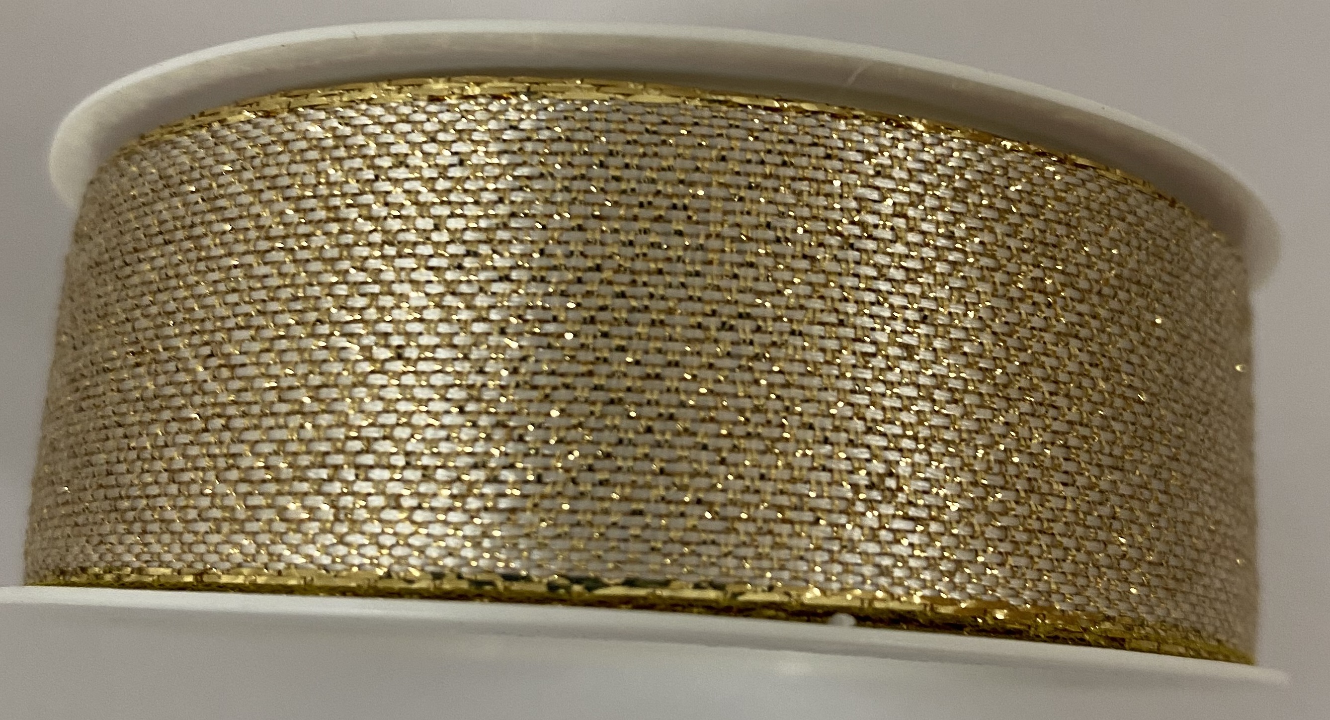 Obrázek k výrobku 21421 - Alvarak Darčeková stuha krémovo- zlatá (3m)