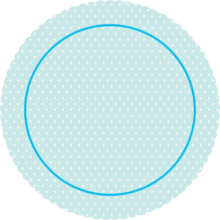 Obrázek k výrobku 13502 - Alvarak dortová podložka Modrá s puntíky 31 cm + 5x krajková bílá podložka