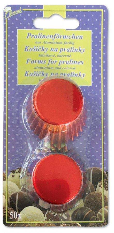 Obrázek k výrobku 20903 - Alvarak hliníkové košíčky na pralinky červené  (50 ks)