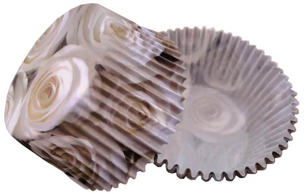 Obrázek k výrobku 17168 - Alvarak košíčky na muffiny  Biele ruže (50ks)
