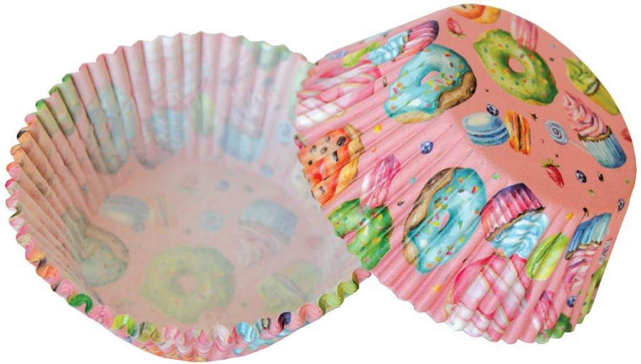 Obrázek k výrobku 21891 - Alvarak košíčky na muffiny Ružové s dobrotami (50 ks)
