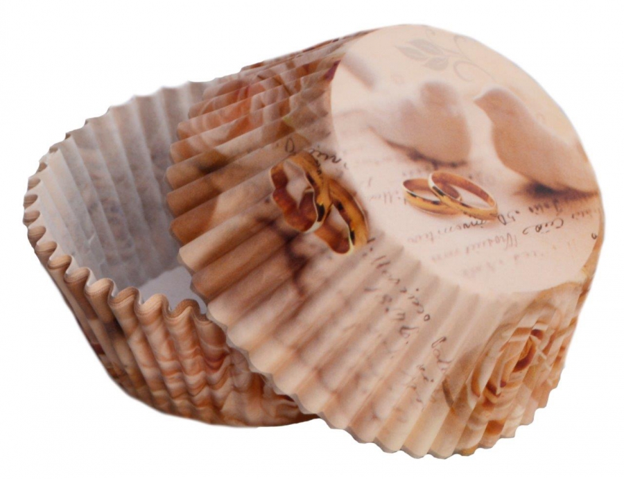 Obrázek k výrobku 19521 - Alvarak košíčky na muffiny Svadobný motív  (50 ks)