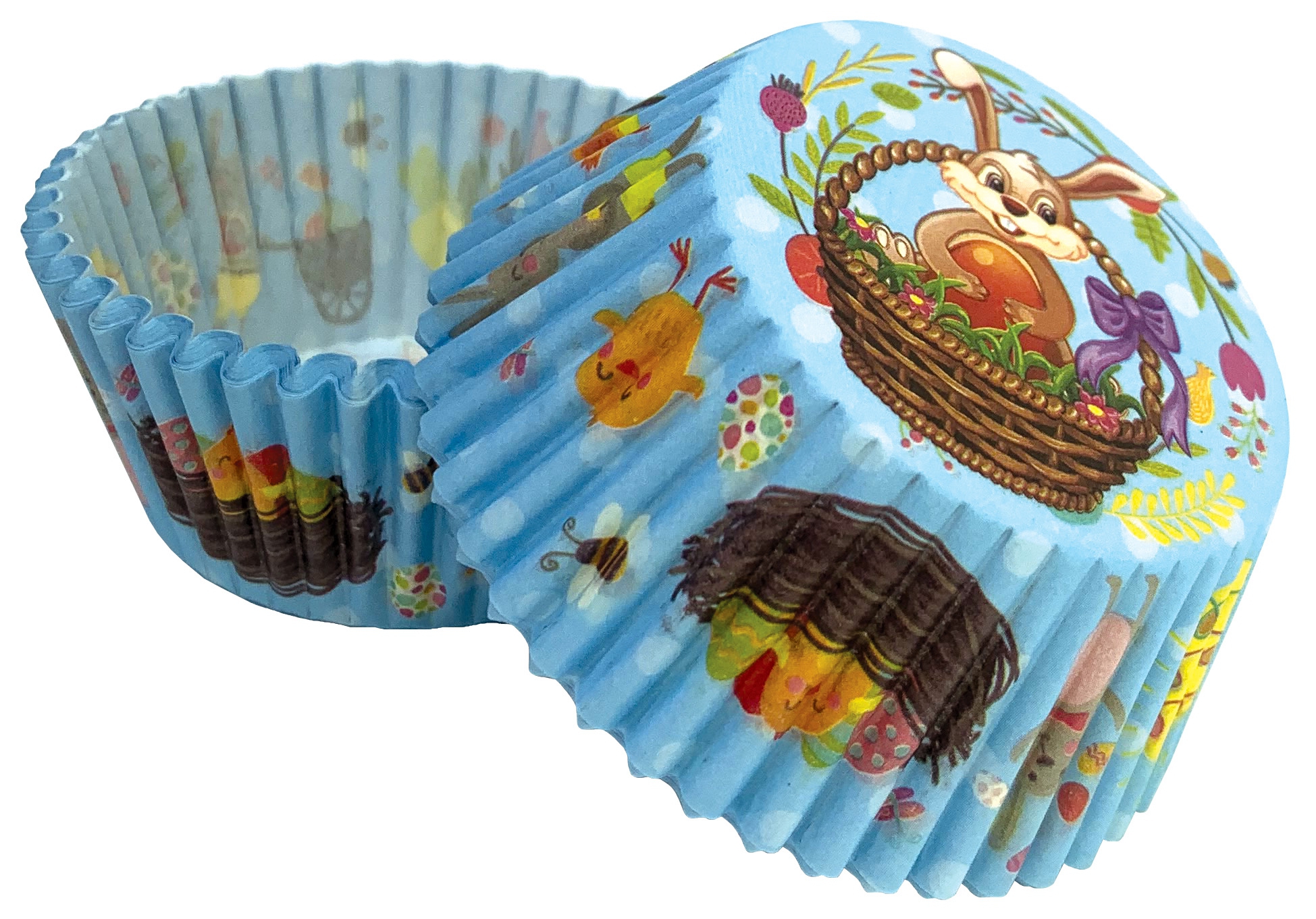 Obrázek k výrobku 20562 - Alvarak košíčky na muffiny Veľkonočný zajac v košíku  (50 ks)
