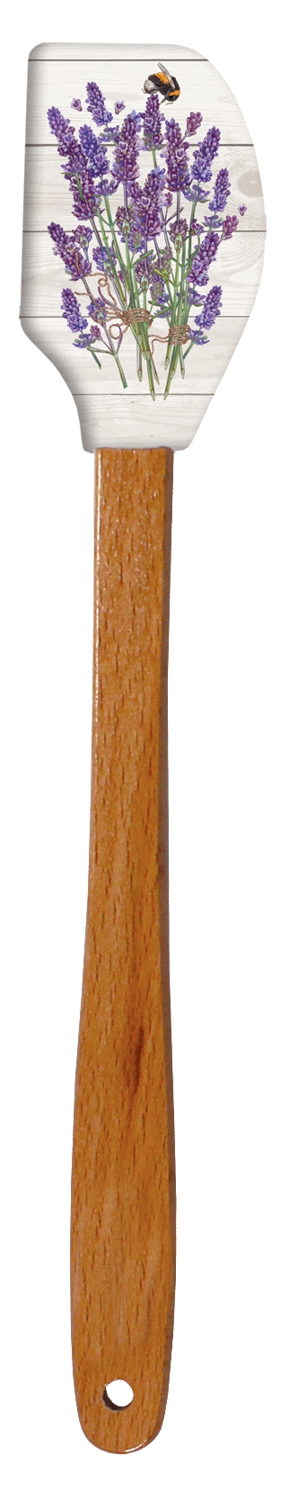 Obrázek k výrobku 21317 - Alvarak Stierka malá s drevenou rukoväťou Fialová kytica levandule