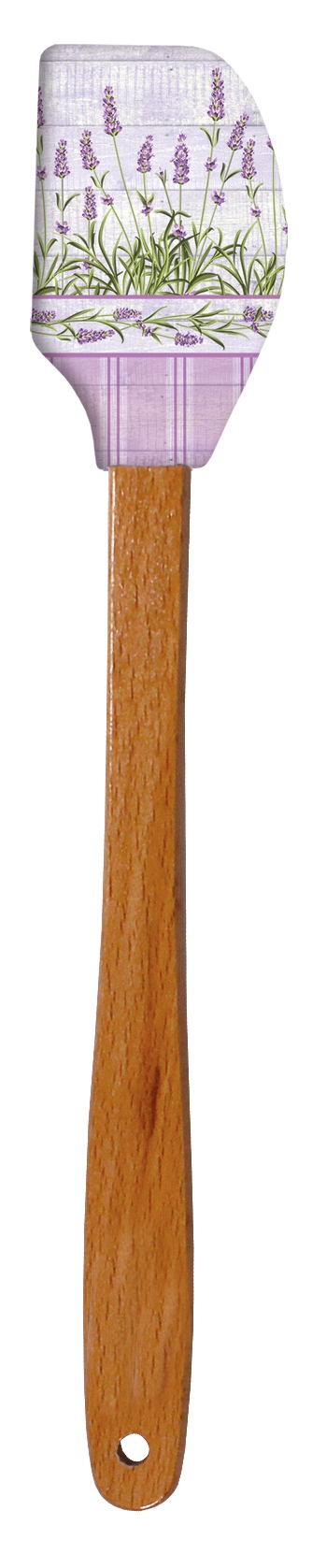 Obrázek k výrobku 20887 - Alvarak Stierka malá s drevenou rukoväťou Fialová malé kvetinky levandule