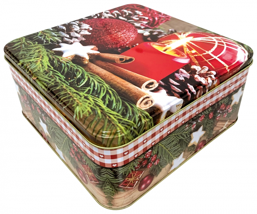Obrázek k výrobku 21087 - Alvarak Vianočná plechová dóza Škorica veľká BOX 3