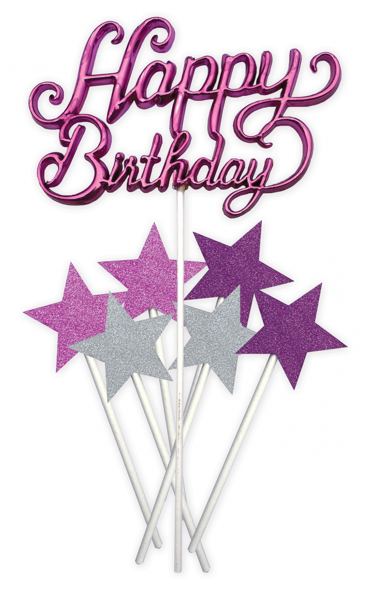 Obrázek k výrobku 24272 - Alvarak Zápich na torty Happy Birthday (23x12x15 cm)