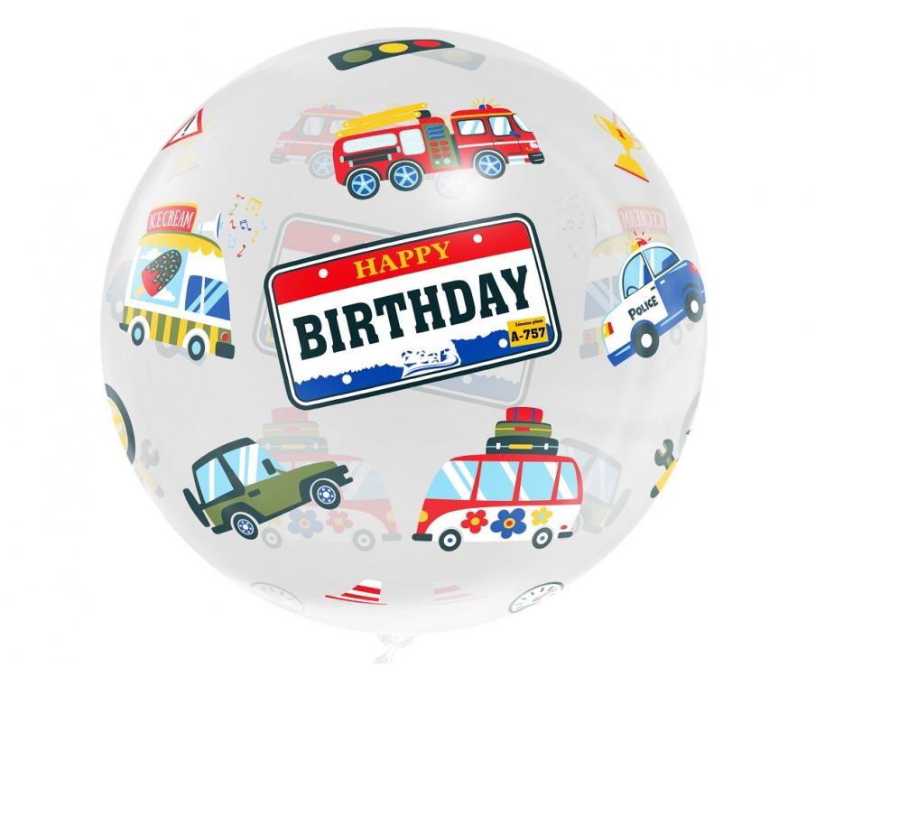 Obrázek k výrobku 23836 - Balón - Happy Birthday -auta