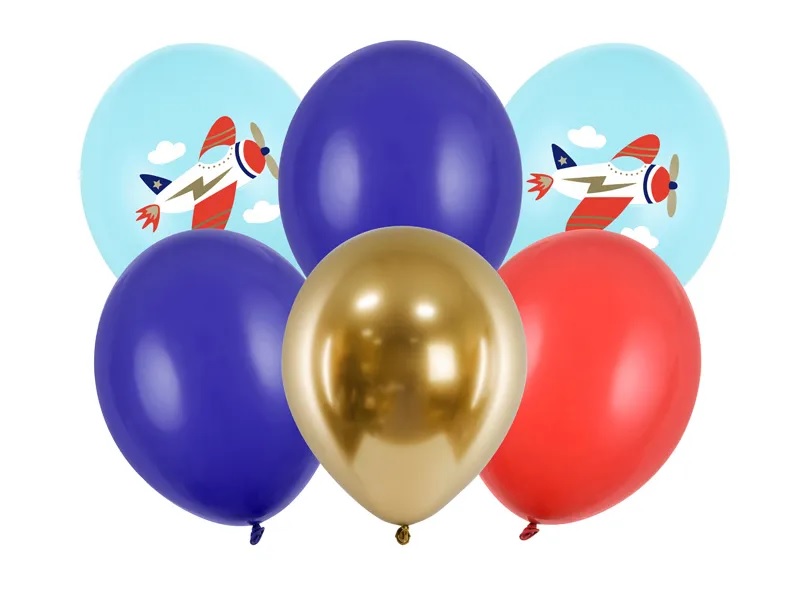 Obrázek k výrobku 23609 - Balóny 30 cm, Lietadlo, pastelovo svetlomodré