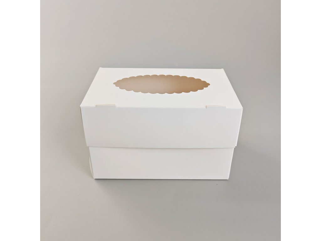 Obrázek k výrobku 27234 - Cake star krabička na 2 ks cupcakes alebo dezerty, bez vložky,16×10×10 cm