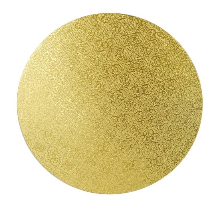 Obrázek k výrobku 24504 - Cake Star Podložka pod tortu PEVNÁ zlatá vzor Jinju kruh 25 cm 10\" (1 ks)