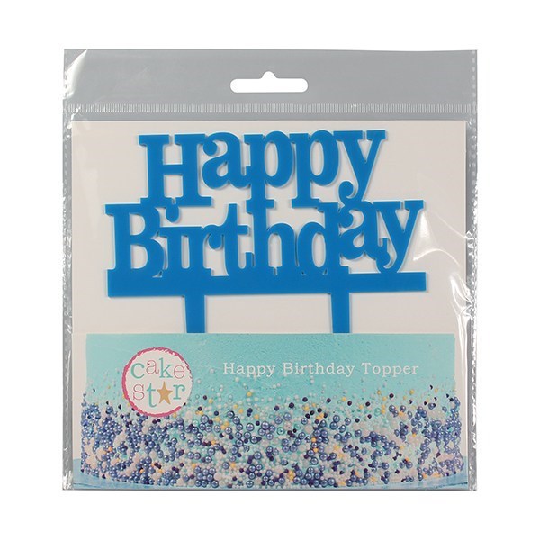 Obrázek k výrobku 19940 - Cake Star Zápich Happy Birthday modrý
