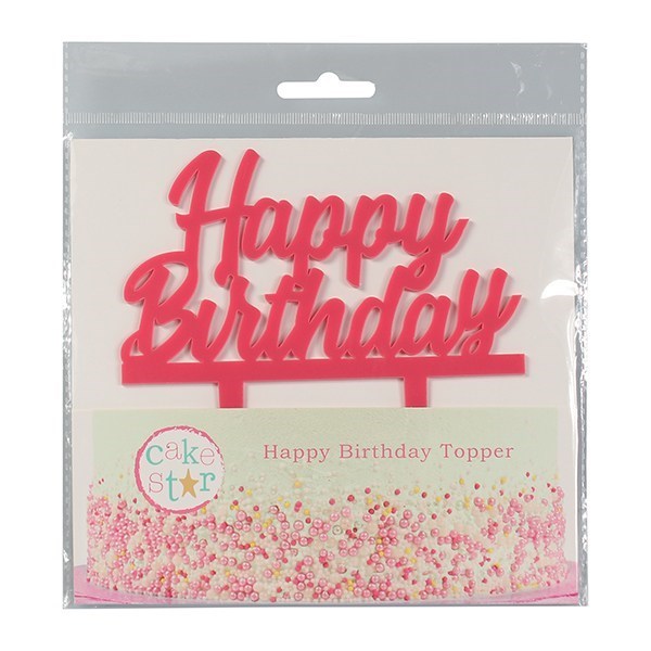 Obrázek k výrobku 19970 - Cake Star Zápich Happy Birthday ružový