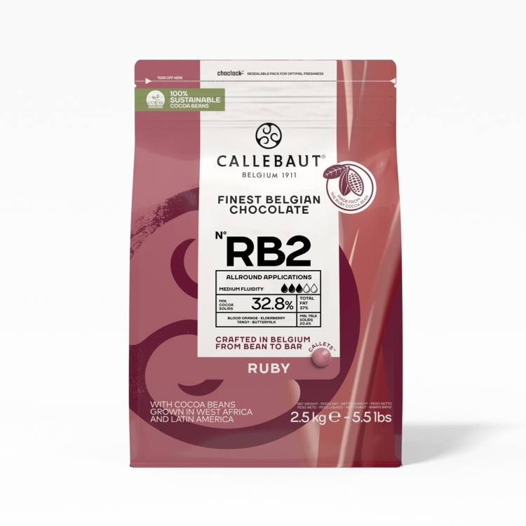 Obrázek k výrobku 26432 - Callebaut Čokoláda RUBY 32,8% (2,5 kg)