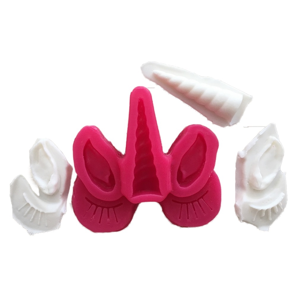 Obrázek k výrobku 23960 - Cesil Silikónová forma Jednorožčie uši, riasy a roh