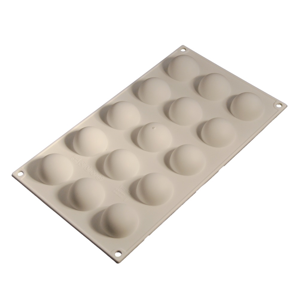 Obrázek k výrobku 23989 - Cesil Silikónová forma na pečenie/na mrazené dezerty Polokoule 4 cm (na 15 ks)