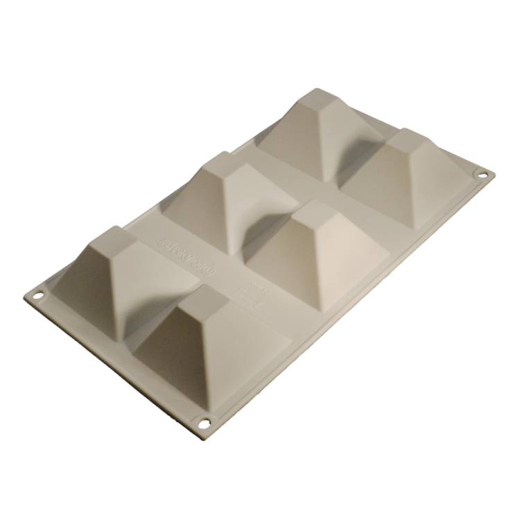 Obrázek k výrobku 26494 - Cesil Silikónová forma na pečenie/na mrazené dezerty Pyramídy (na 6 ks)