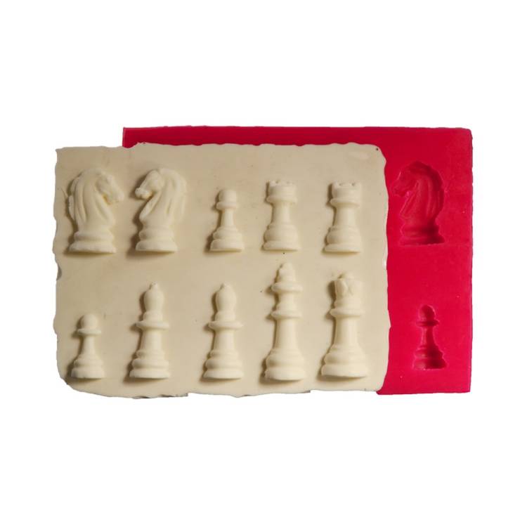 Obrázek k výrobku 24792 - Cesil Silikonová forma Šachy malé