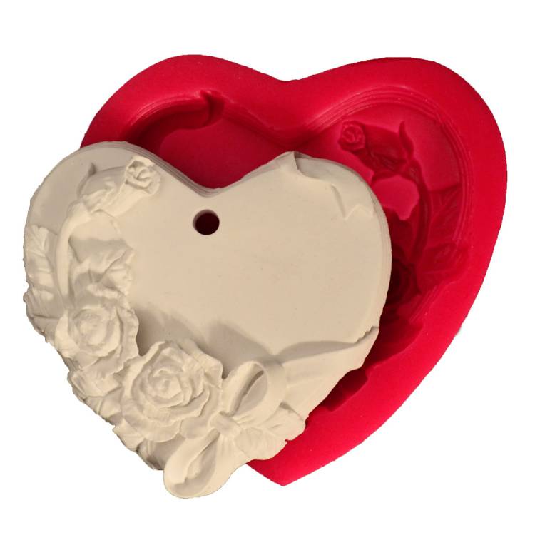 Obrázek k výrobku 24840 - Cesil Silikónová forma Srdiečko s ružami