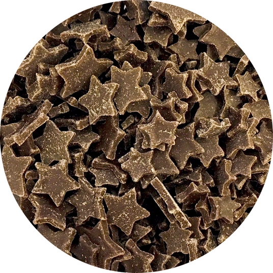 Obrázek k výrobku Čokoládové hvězdičky mléčné 8 - 15 mm (50 g)
