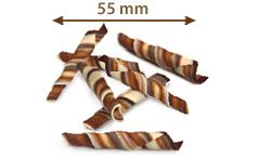 Obrázek k výrobku 20460 - Čokoládové ruličky dvojfarebné Twister Marble (100 g)Neposielame v balíkoch !