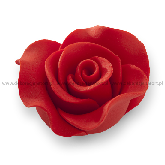 Obrázek k výrobku Cukrová dekorace Růže velké červené (12 ks)
