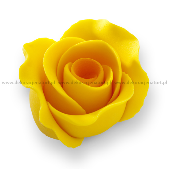 Obrázek k výrobku Cukrová dekorace Růže velké žluté (12 ks)