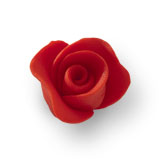 Obrázek k výrobku 17229 - Cukrová dekorácia Ruža malá červená (25 ks)