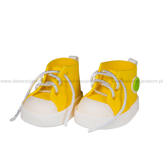 Obrázek k výrobku 19187 - Cukrová dekorácia Športové topánky žlté (1 pár)