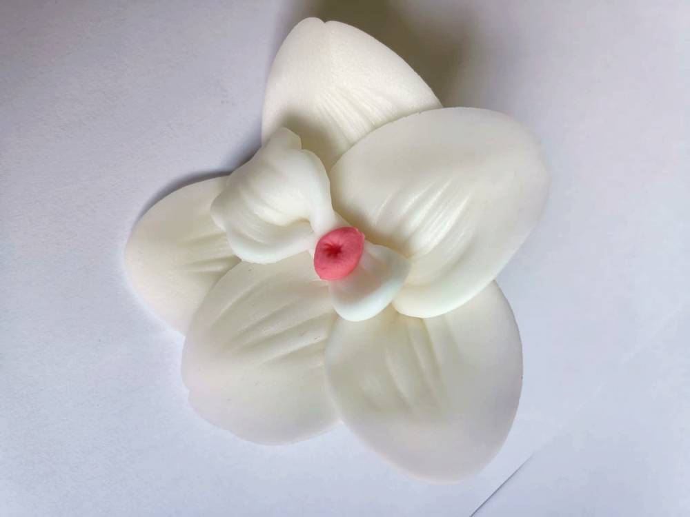 Obrázek k výrobku 26744 - Cukrová orchidea biela (9 ks)