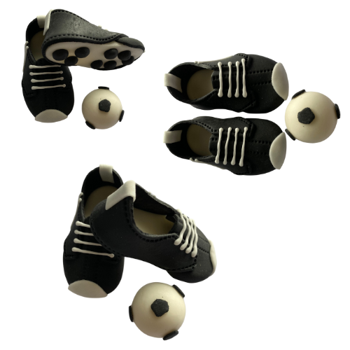 Obrázek k výrobku 23724 - Cukrové kopačky s loptou futball (3ks)