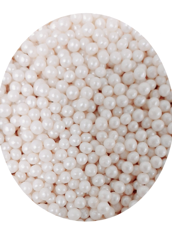 Obrázek k výrobku 19286 - Cukrové perly biele perleťové (50 g)