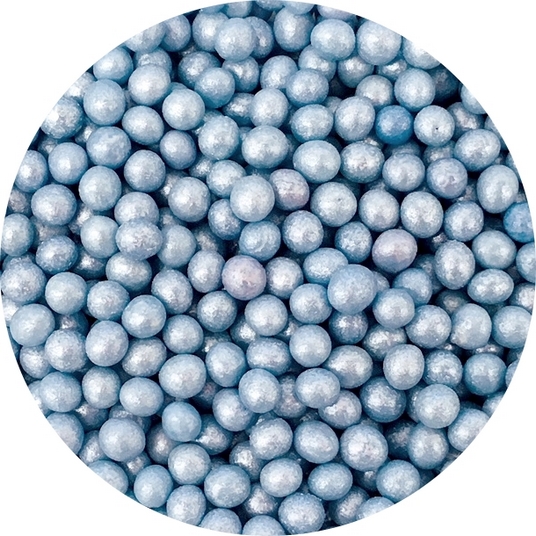Obrázek k výrobku 10982 - Cukrové perly modré perleťové (50 g)