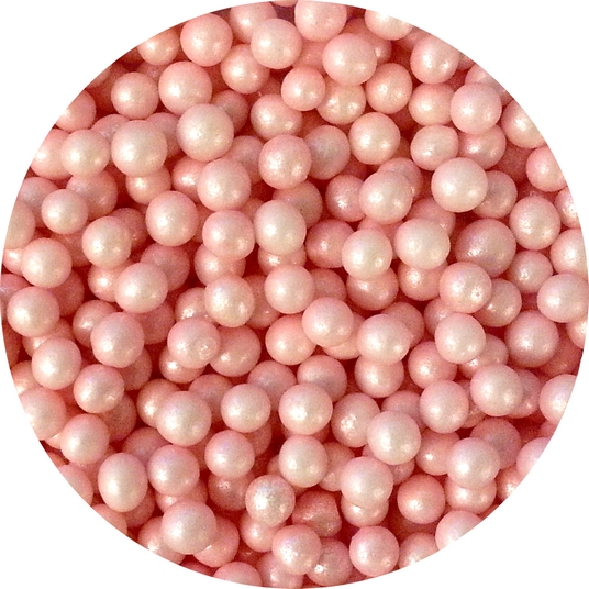 Obrázek k výrobku Cukrové perly růžové perleťové (50 g)