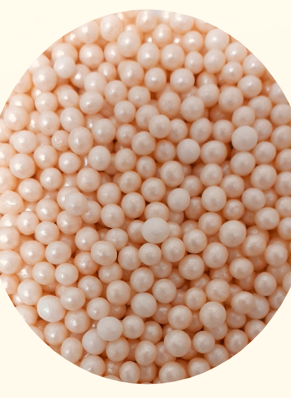 Obrázek k výrobku 18576 - Cukrové perly telové perleťové (50 g)