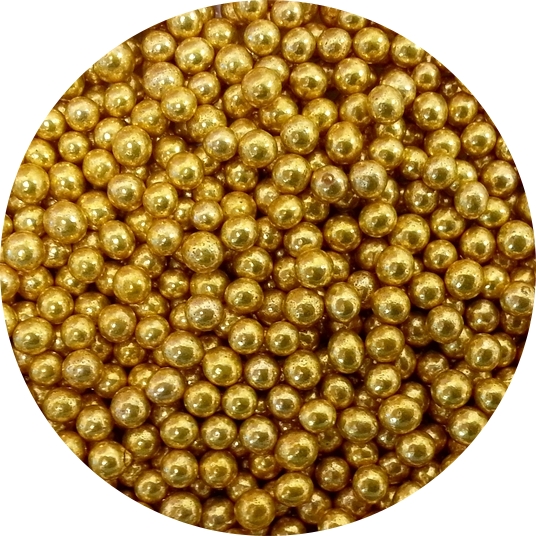 Obrázek k výrobku Cukrové perly zlaté malé (50 g)