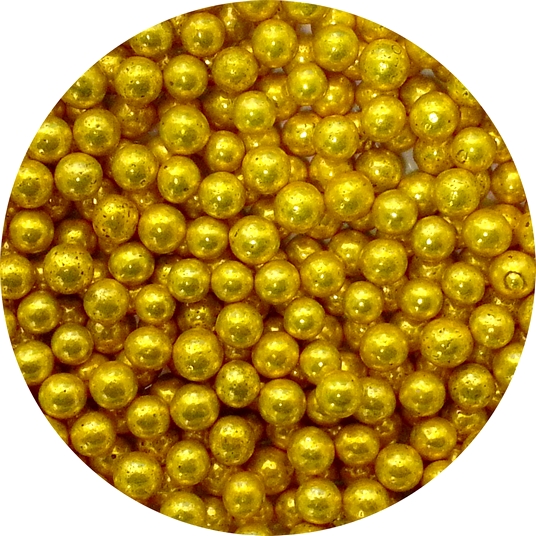 Obrázek k výrobku Cukrové perly zlaté střední (50 g)