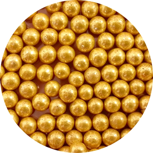Obrázek k výrobku Cukrové perly zlaté velké (50 g)